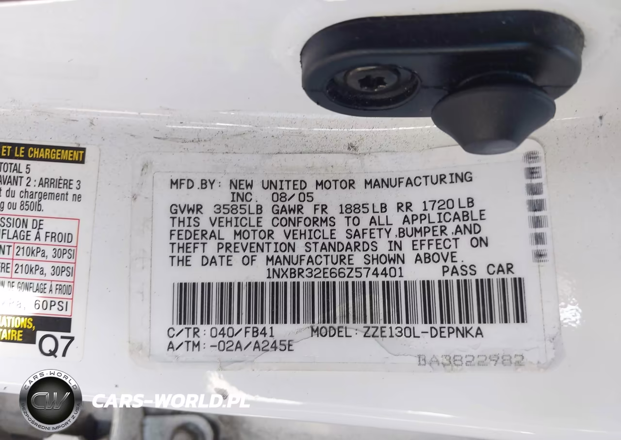 2006 Toyota Corolla Le VIN:1NXBR32E66Z574401 - 9