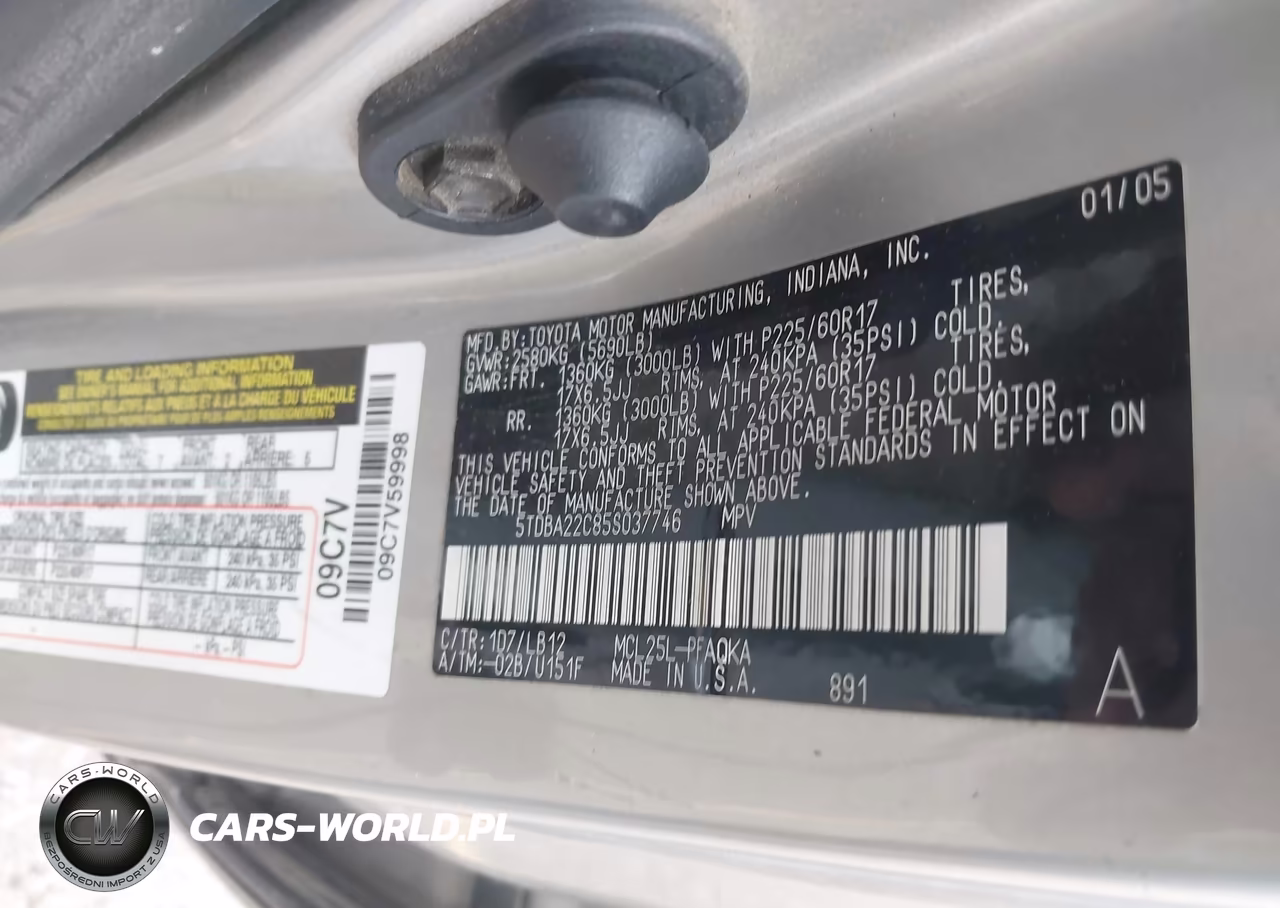 2005 Toyota Sienna Xle Limited VIN:5TDBA22C85S037746 - 9