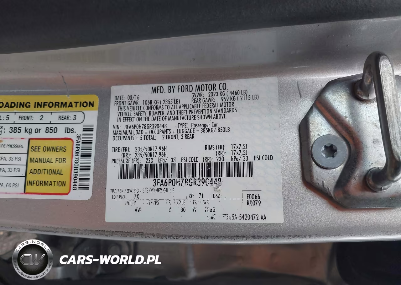 2016 Ford Fusion Se VIN:3FA6P0H78GR390448 - 9