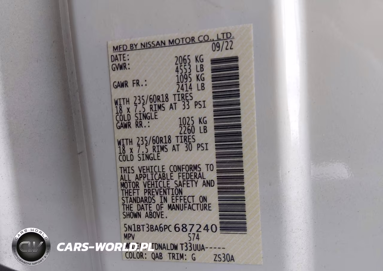 2023 Nissan Rogue Sv Fwd VIN:5N1BT3BA6PC687240 - 9