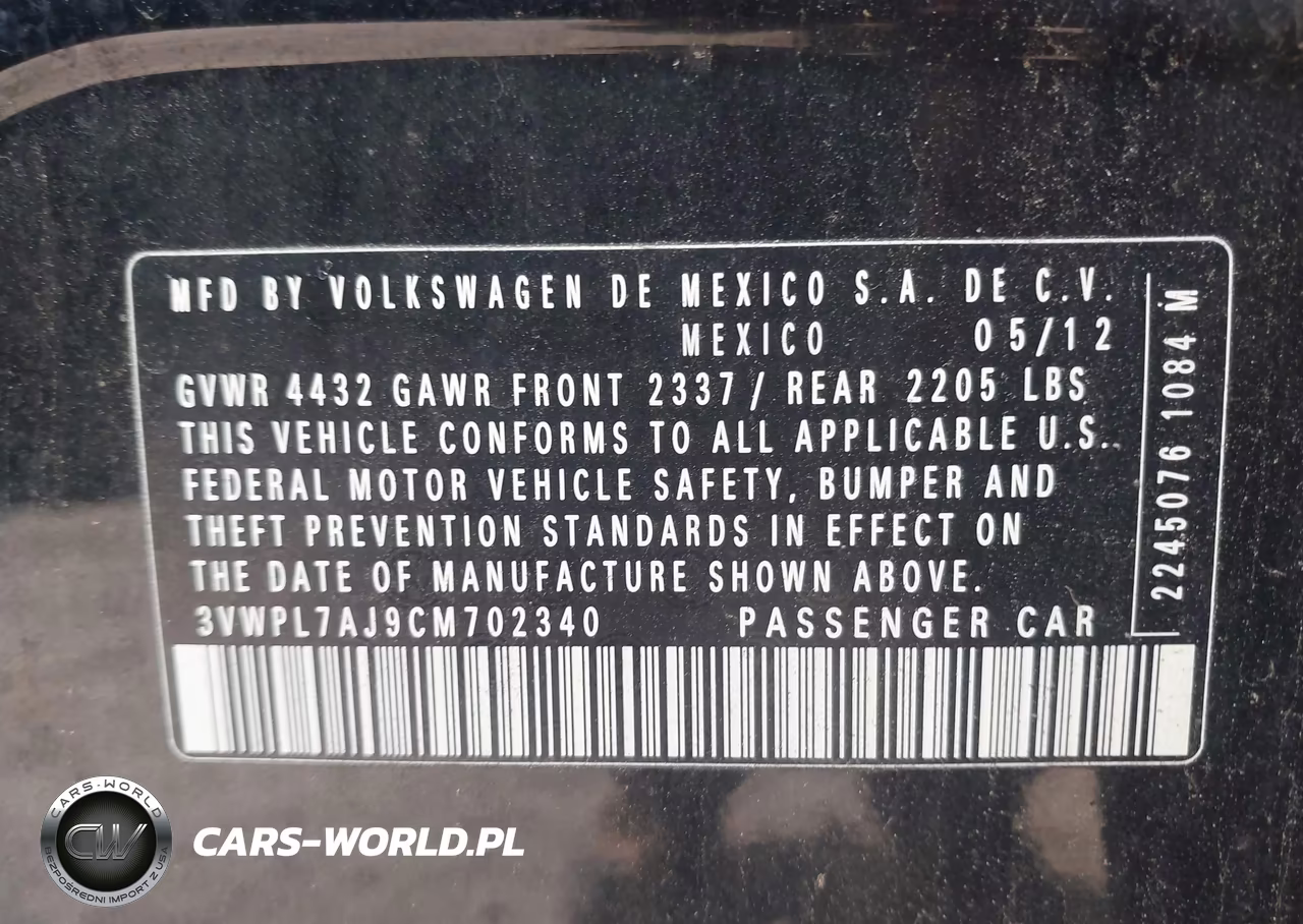 2012 Volkswagen Jetta Sportwagen 2.0L Tdi VIN:3VWPL7AJ9CM702340 - 9