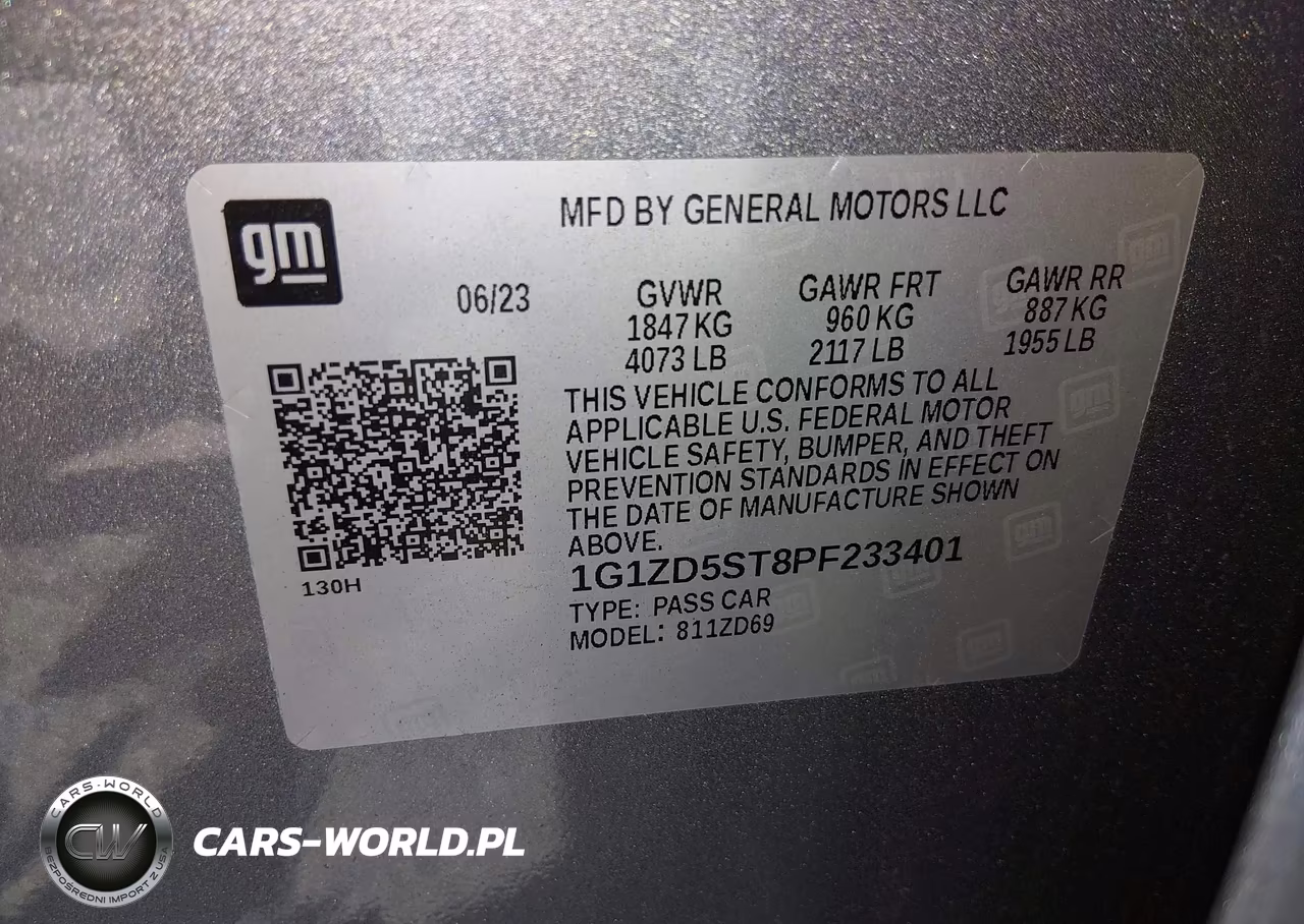2023 Chevrolet Malibu Fwd 1Lt VIN:1G1ZD5ST8PF233401 - 9