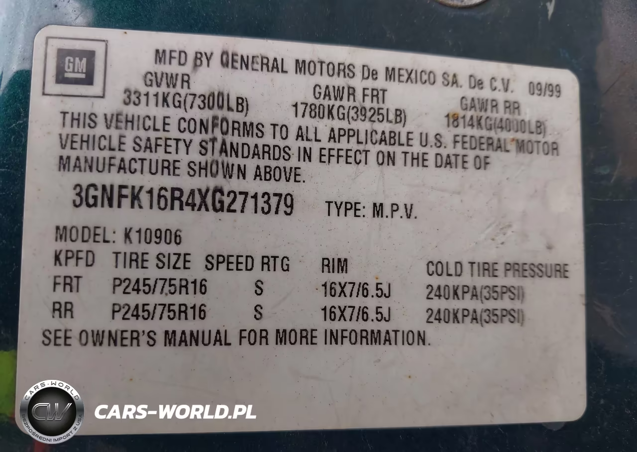 1999 Chevrolet Suburban 1500 Lt VIN:3GNFK16R4XG271379 - 9