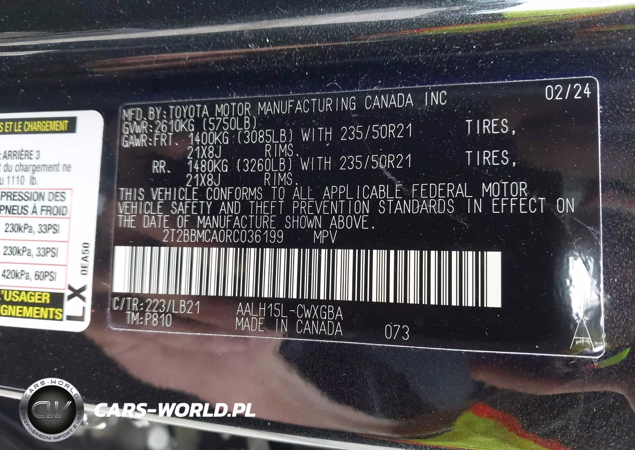 2024 Lexus Rx 350H Premium Plus VIN:2T2BBMCA0RC036199 - 9