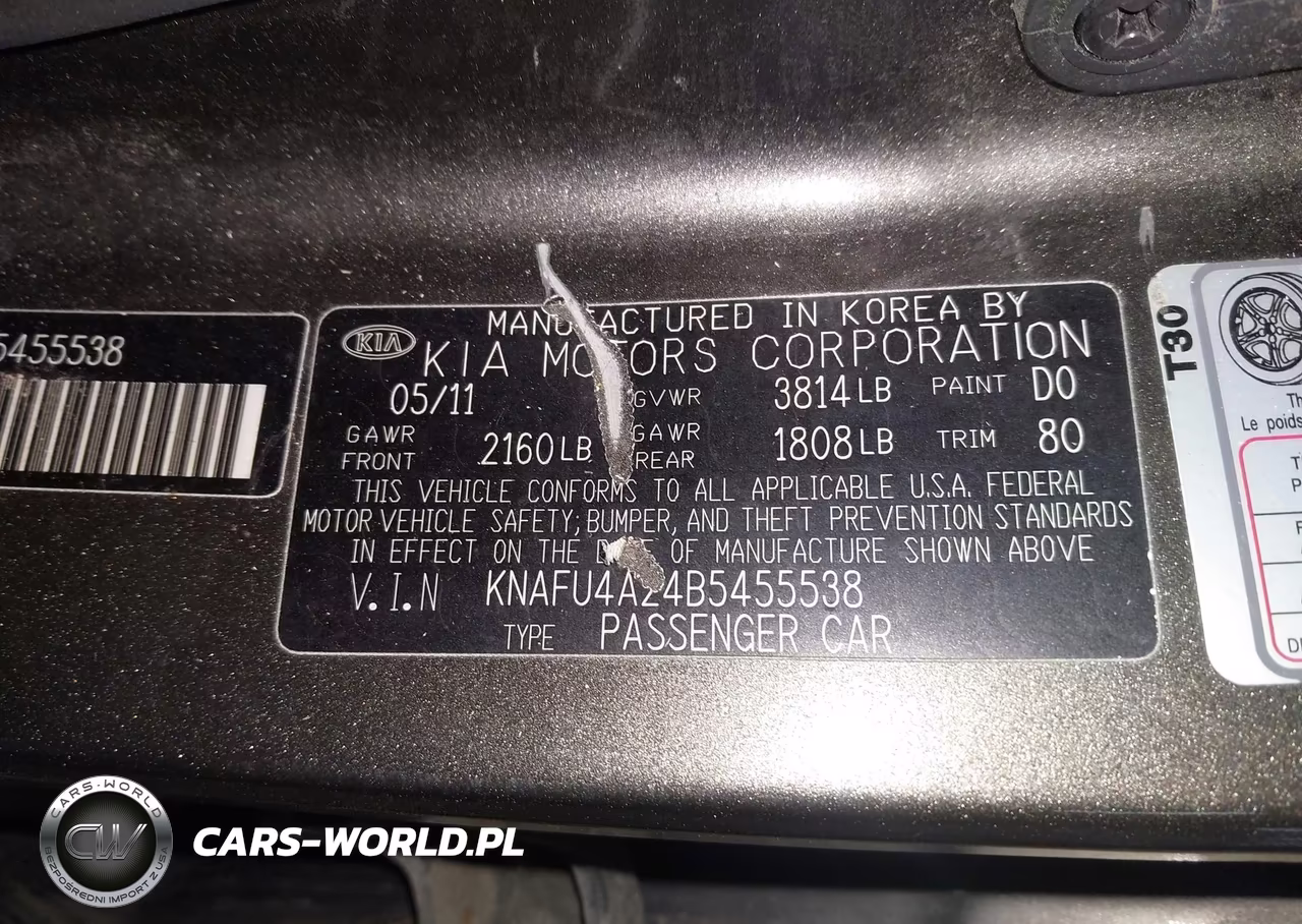 2011 Kia Forte Ex VIN:KNAFU4A24B5455538 - 9