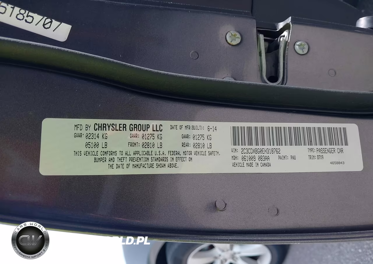 2014 Dodge Charger Se VIN:2C3CDXBG0EH318762 - 9