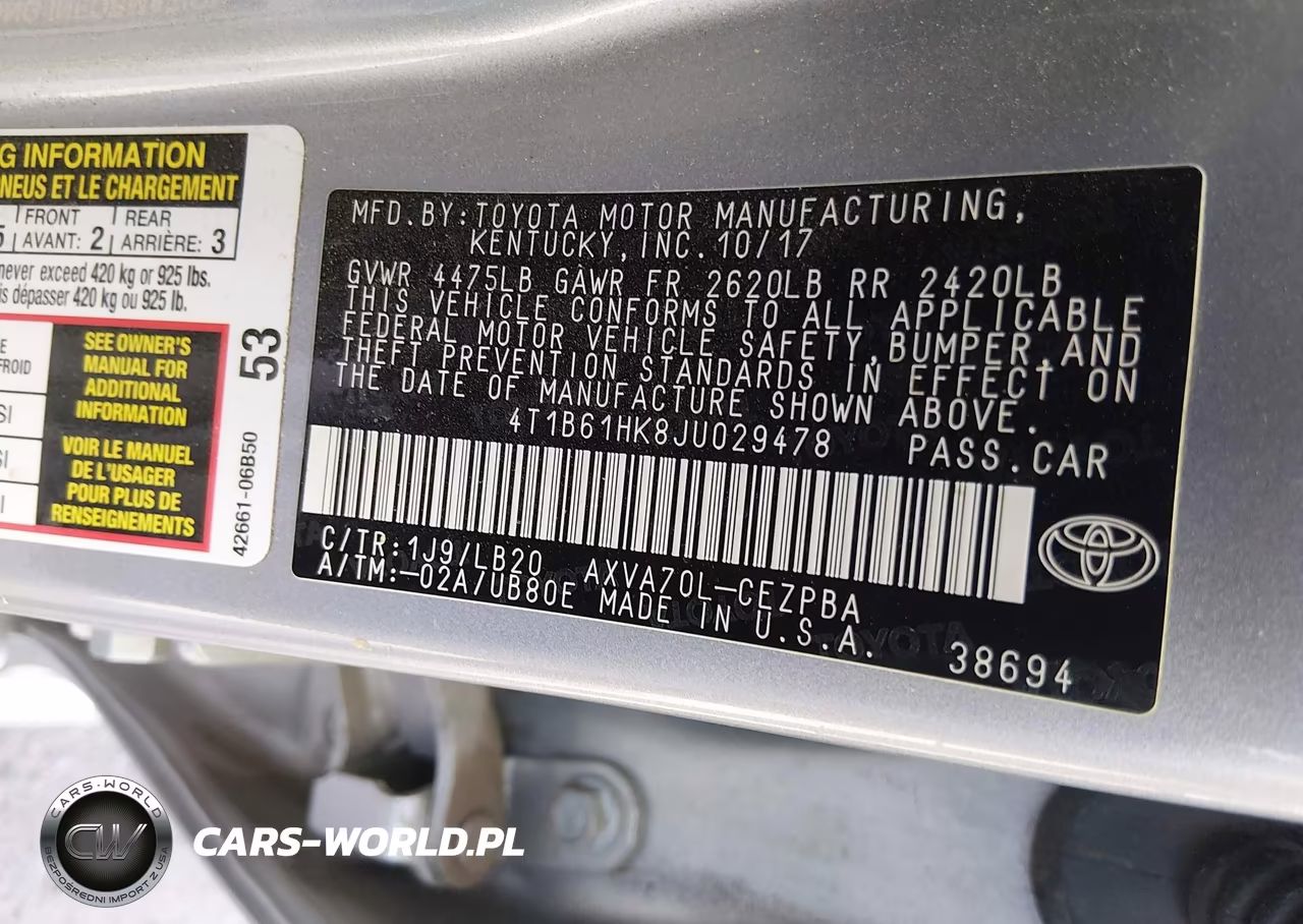 2018 Toyota Camry Xse VIN:4T1B61HK8JU029478 - 9