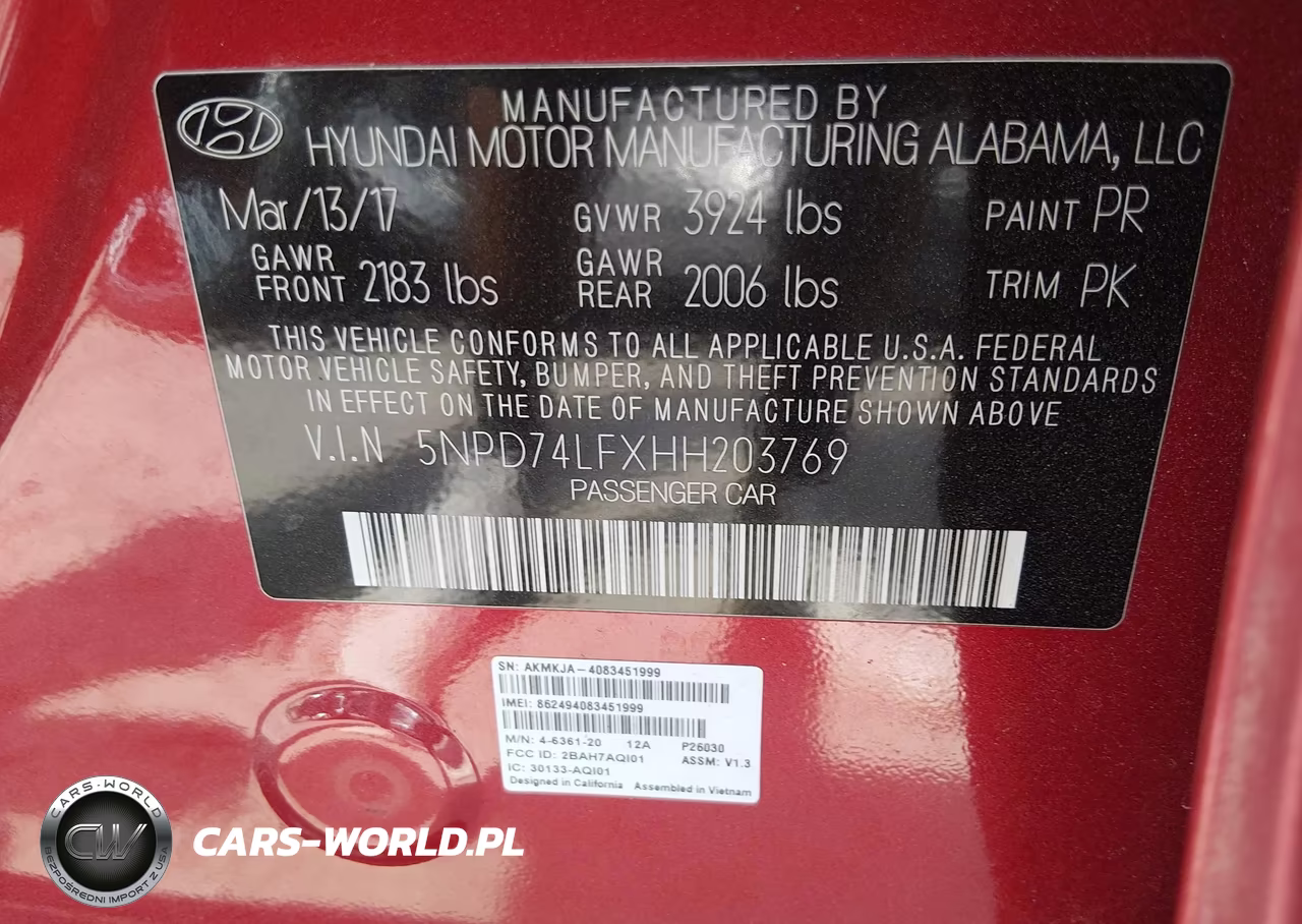 2017 Hyundai Elantra Se VIN:5NPD74LFXHH203769 - 9