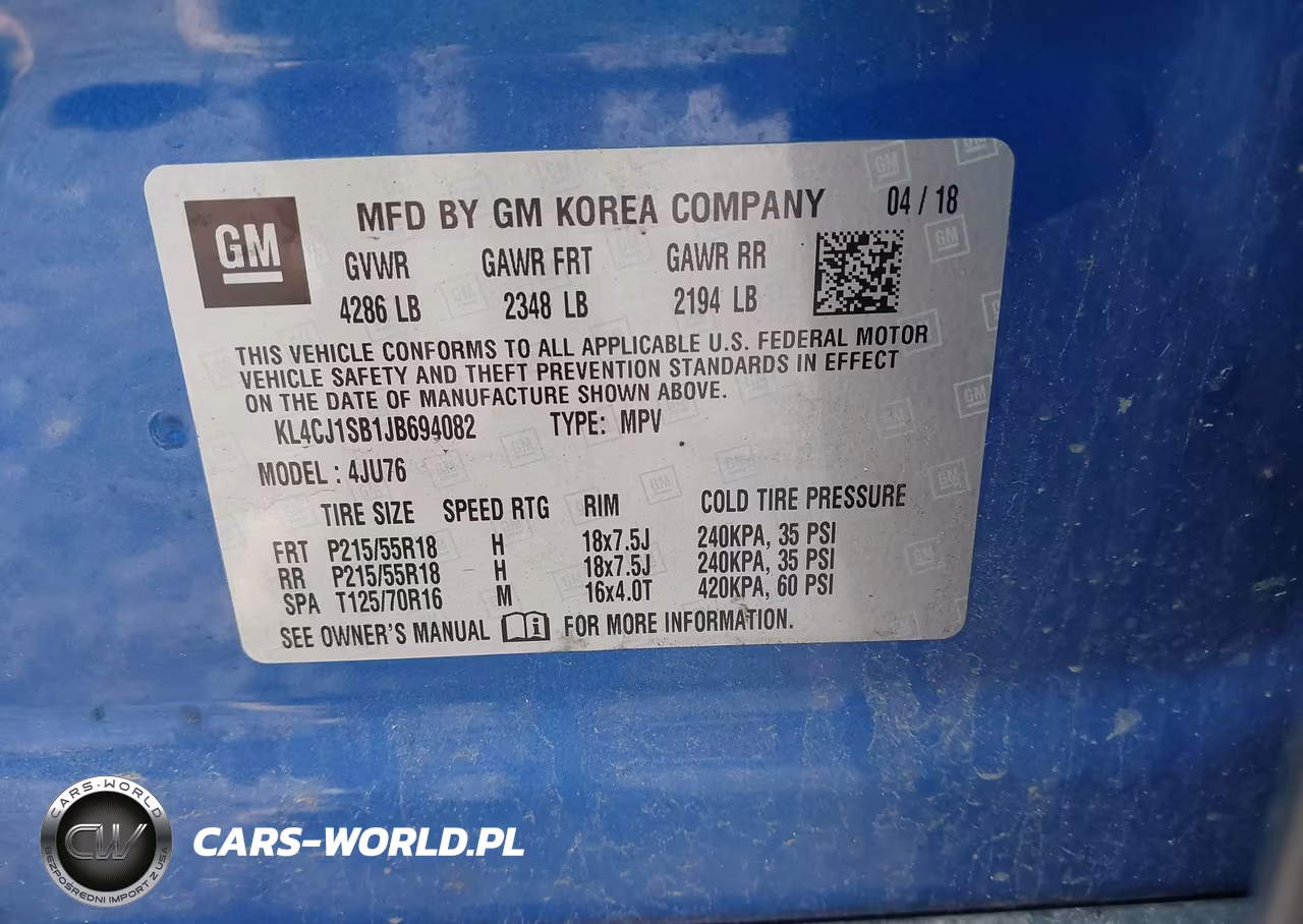 2018 Buick Encore Sport Touring VIN:KL4CJ1SB1JB694082 - 9