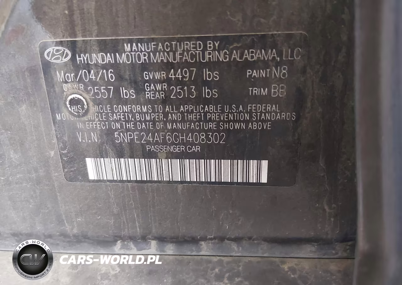 2016 Hyundai Sonata VIN:5NPE24AF6GH408302 - 9
