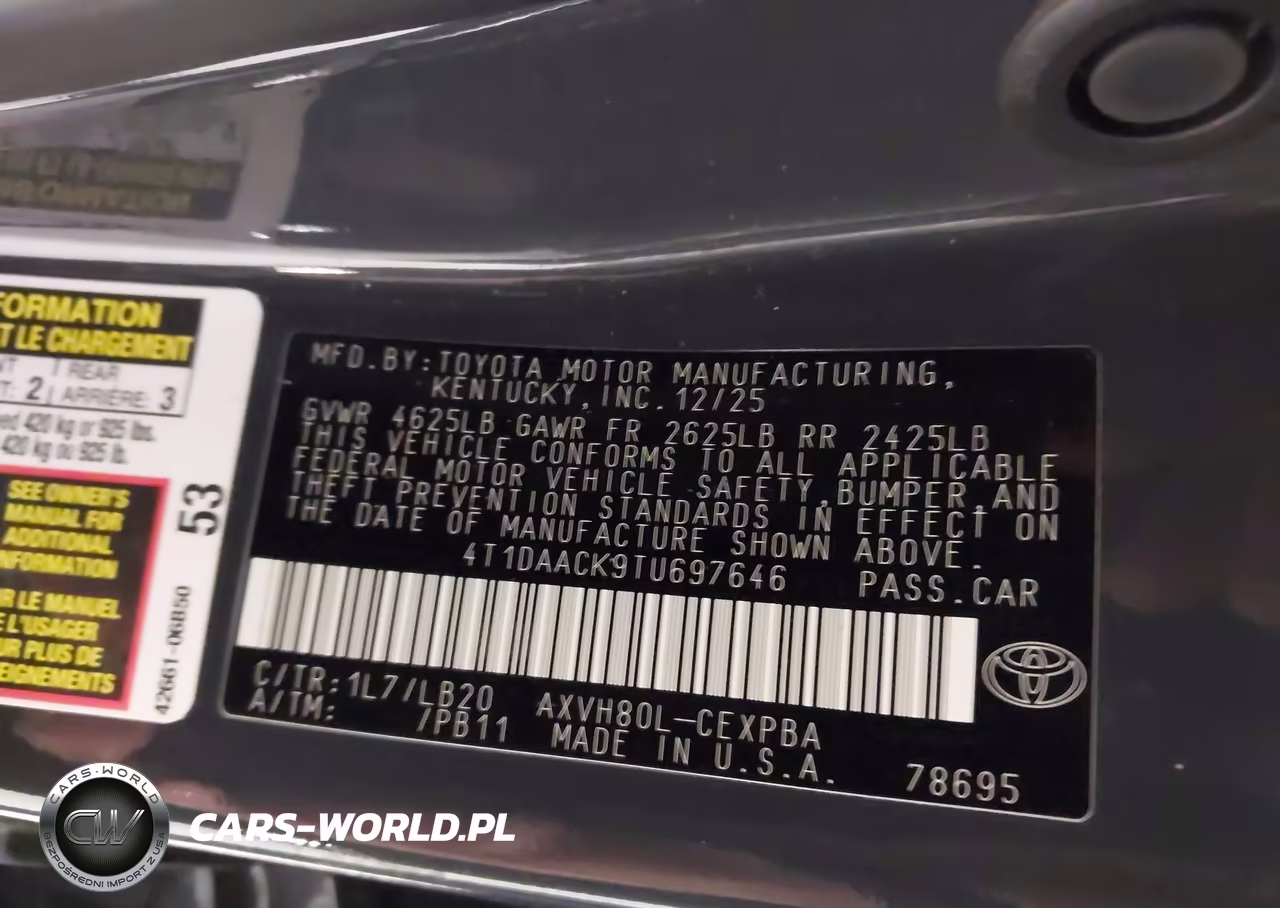 2026 Toyota Camry Xse VIN:4T1DAACK9TU697646 - 9