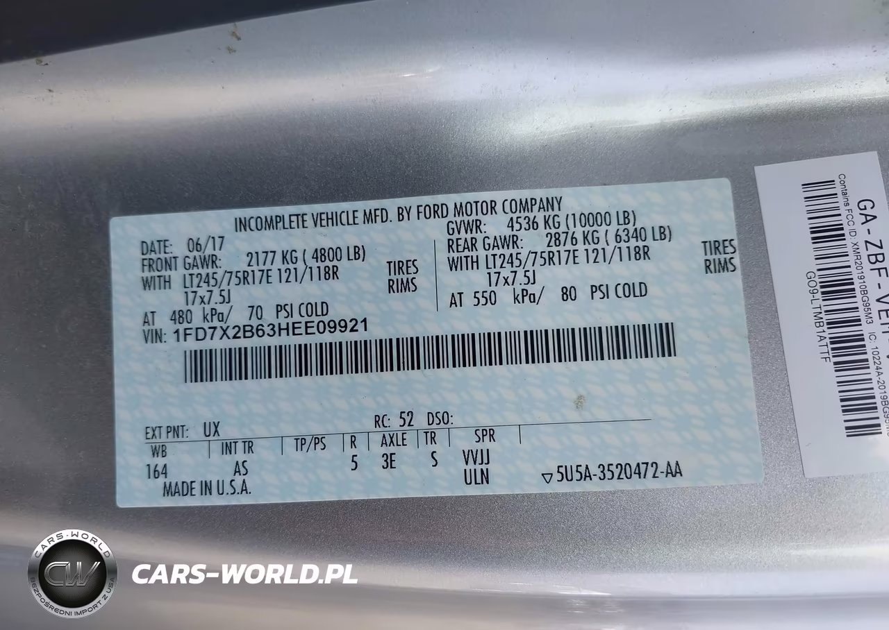 2017 Ford F-250 Xl VIN:1FD7X2B63HEE09921 - 9