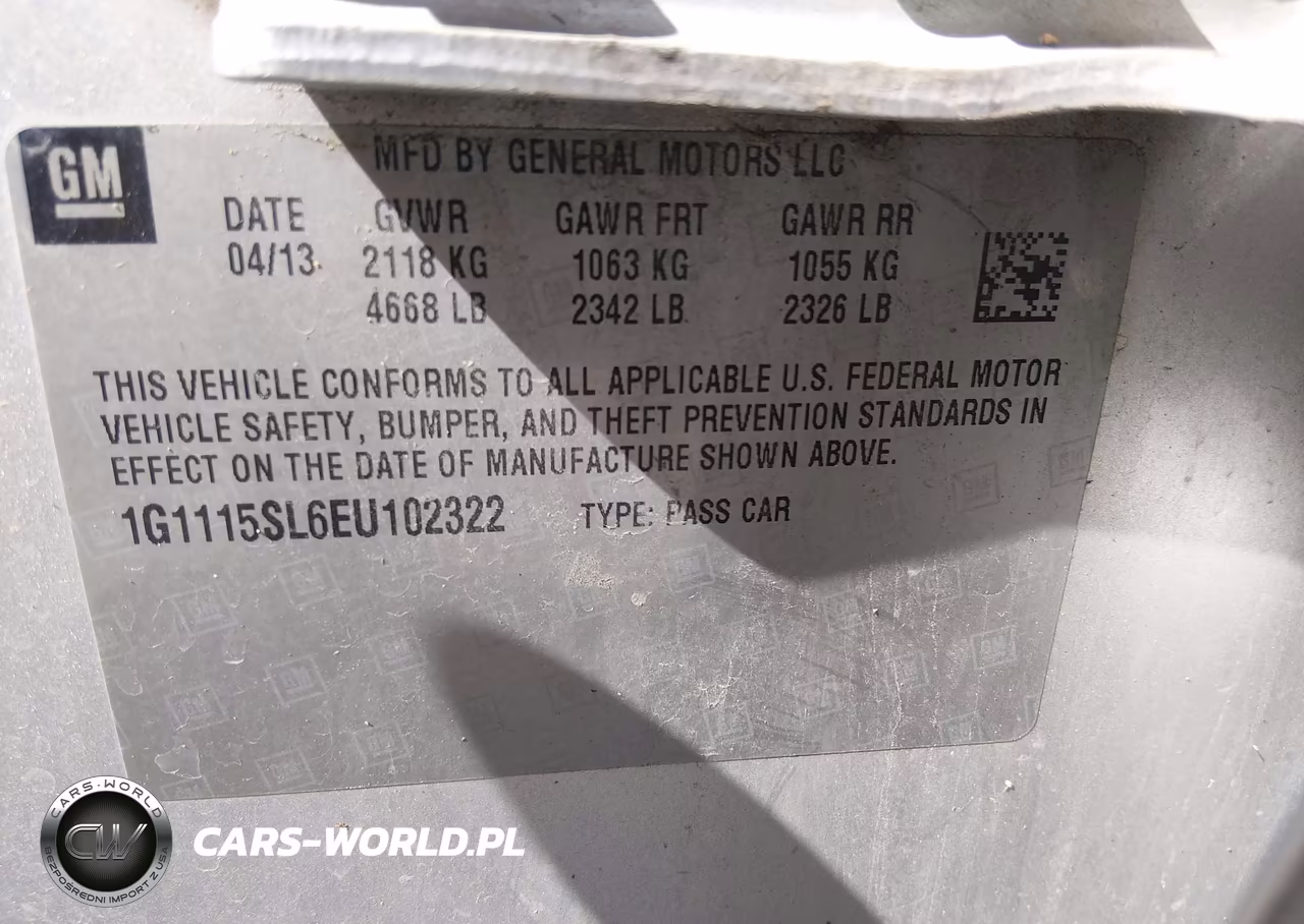 2014 Chevrolet Impala 1Lt VIN:1G1115SL6EU102322 - 9