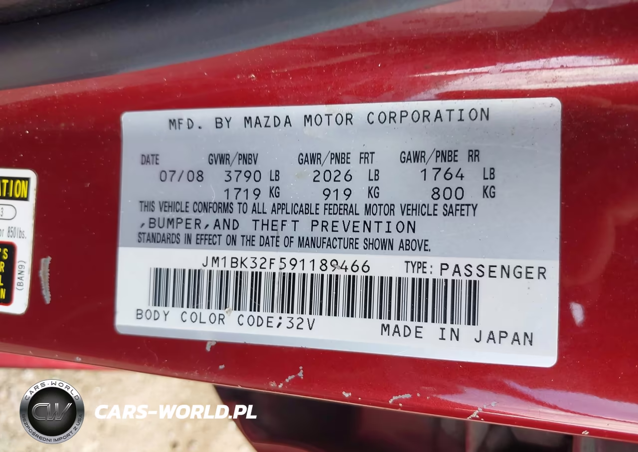 2009 Mazda Mazda3 I VIN:JM1BK32F591189466 - 9