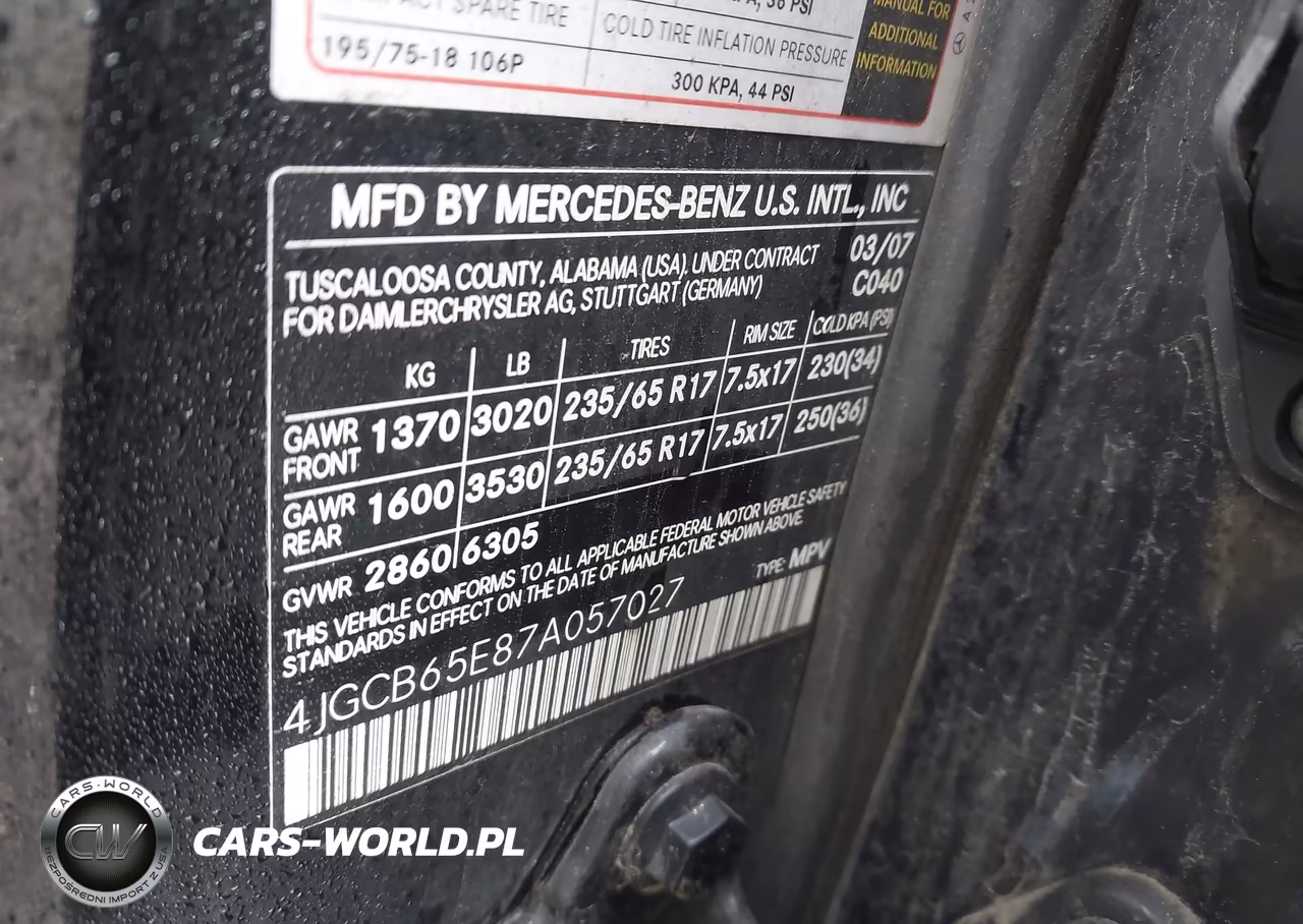 2007 Mercedes-Benz R 350 4Matic VIN:4JGCB65E87A057027 - 9