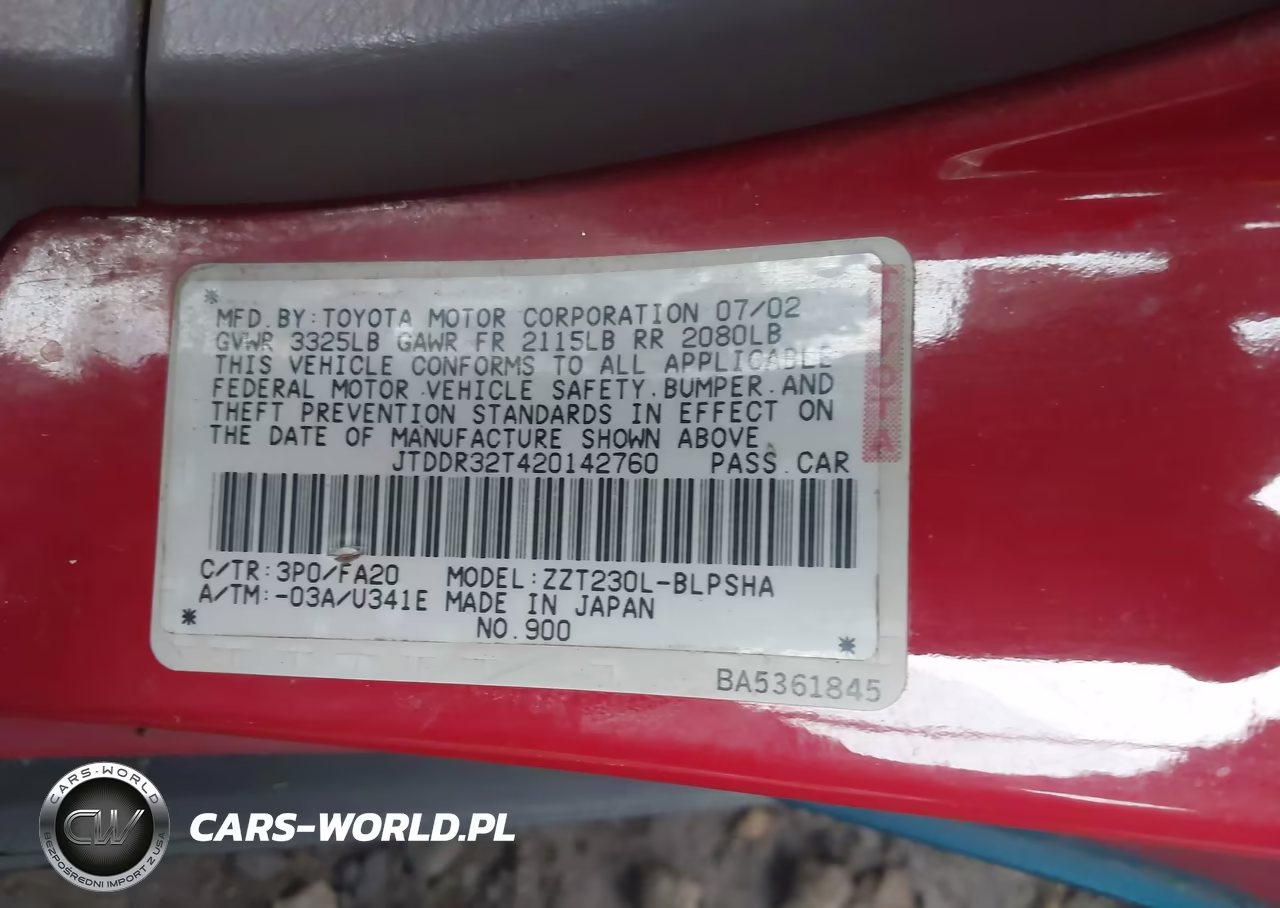 2002 Toyota Celica Gt VIN:JTDDR32T420142760 - 9