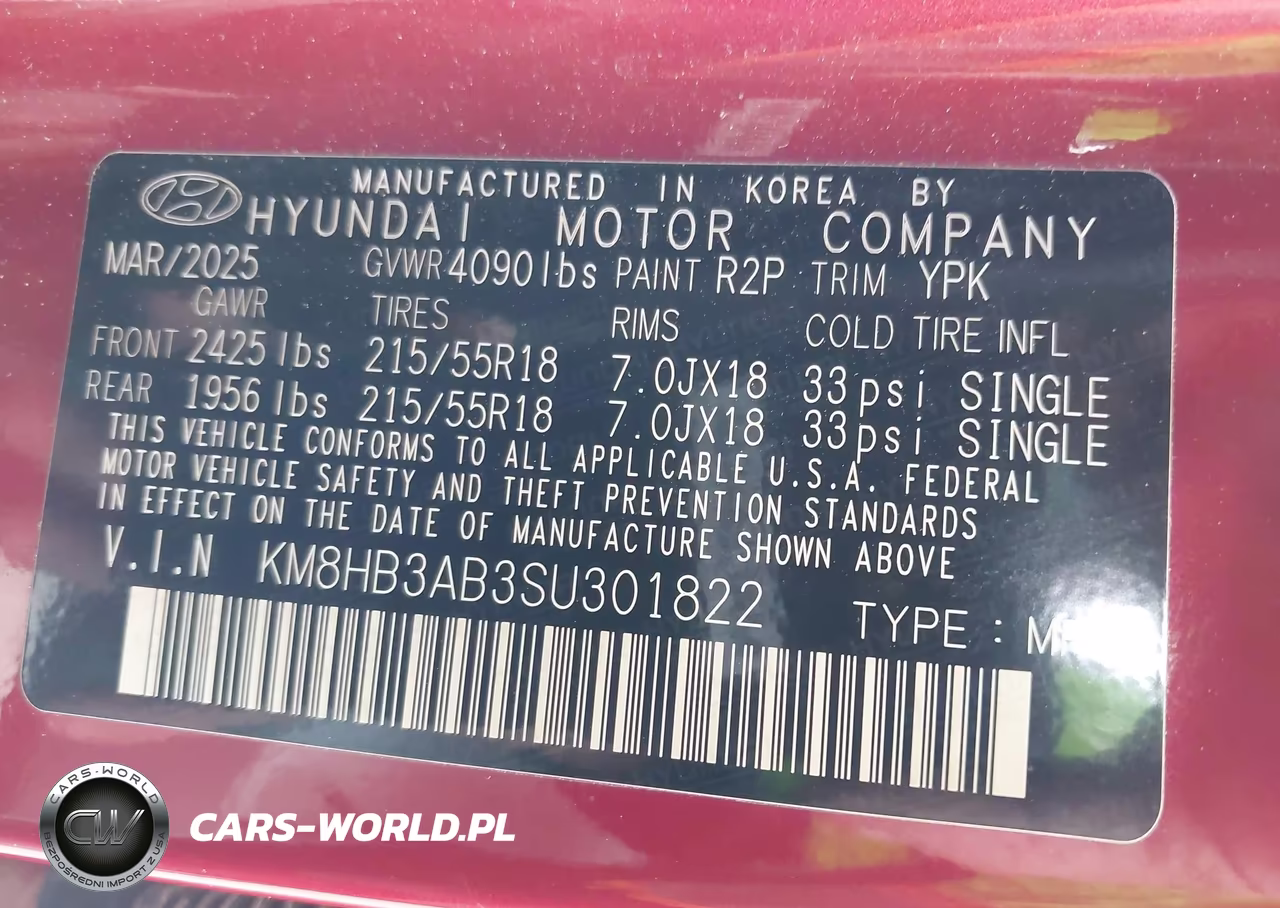 2025 Hyundai Kona Sel VIN:KM8HB3AB3SU301822 - 9