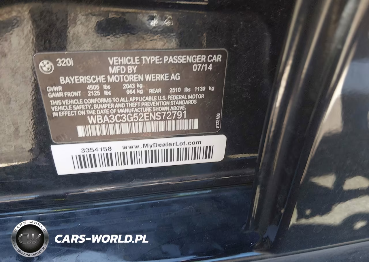 2014 BMW 320I xDrive VIN:WBA3C3G52ENS72791 - 9