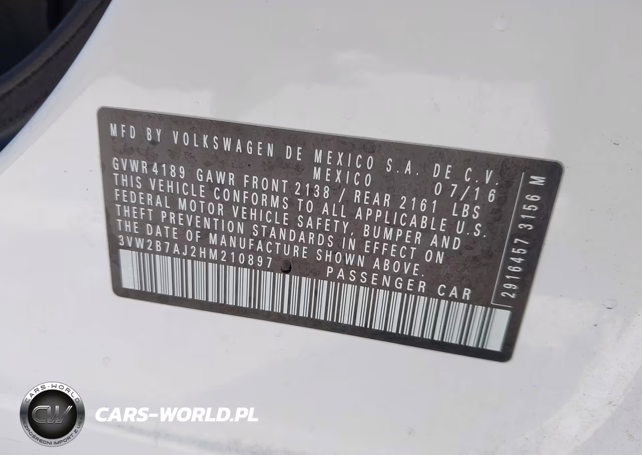 2017 Volkswagen Jetta 1.4T S VIN:3VW2B7AJ2HM210897 - 9