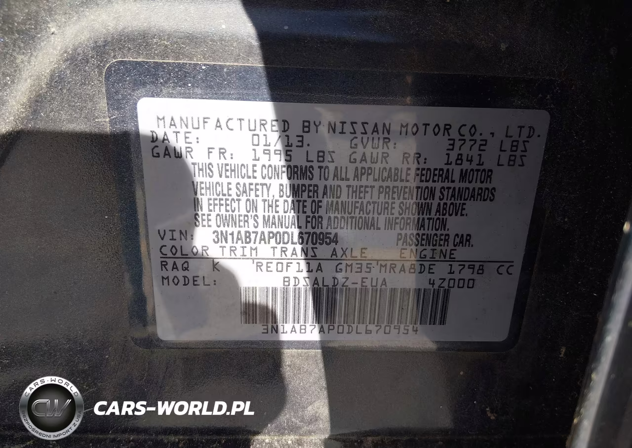 2013 Nissan Sentra Sv VIN:3N1AB7AP0DL670954 - 9