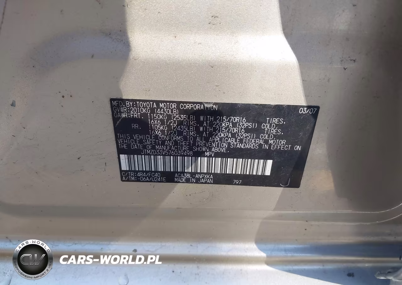 2007 Toyota Rav4 VIN:JTMZD33V576039498 - 9