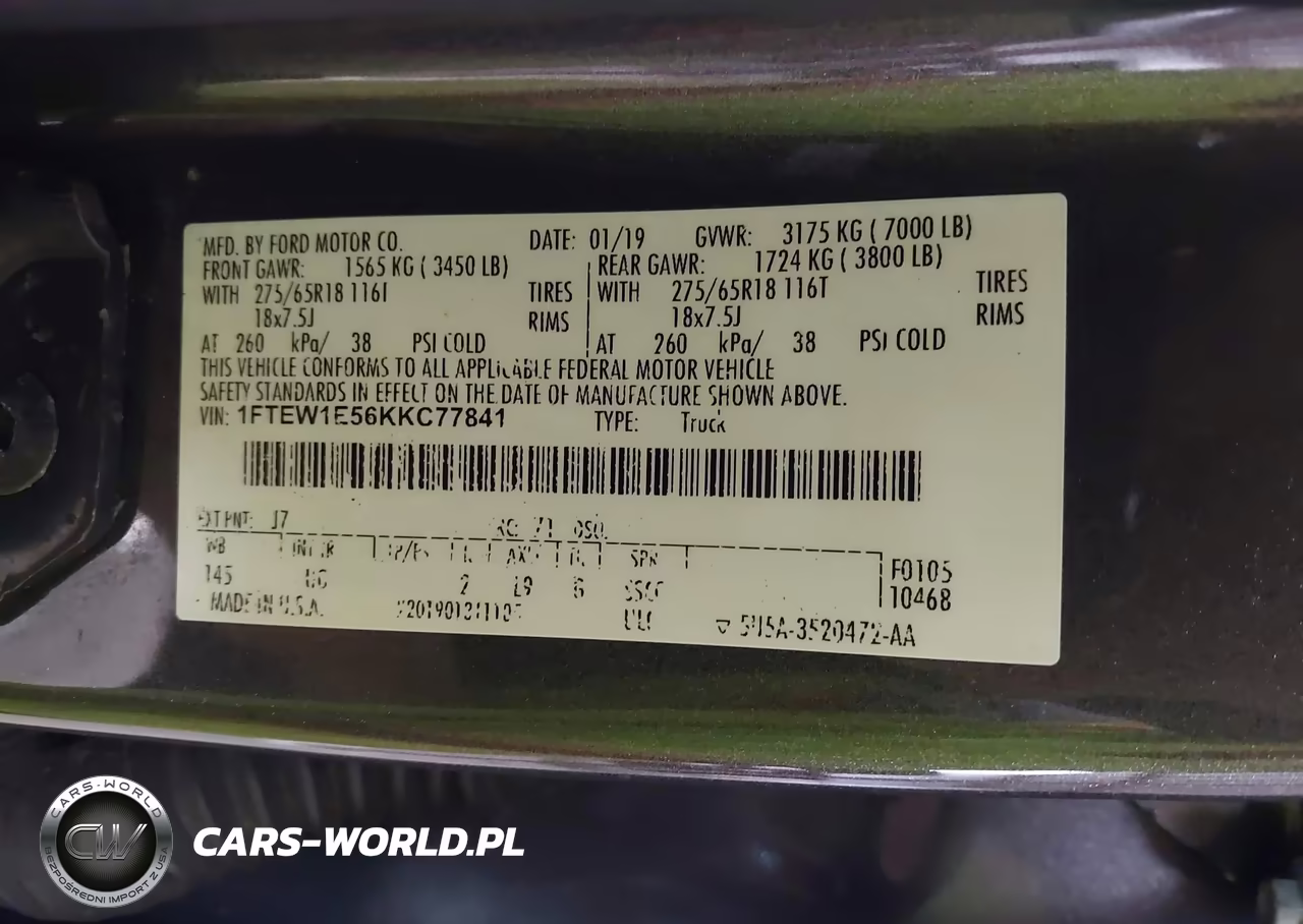 2019 Ford F-150 Xlt VIN:1FTEW1E56KKC77841 - 9