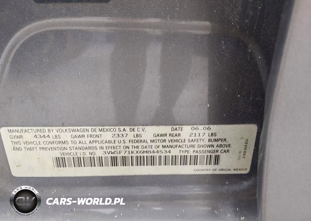 2006 Volkswagen Jetta 2.5 VIN:3VWSF71KX6M844534 - 9