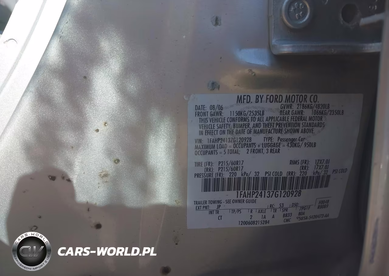 2007 Ford Five Hundred Sel VIN:1FAHP24137G120928 - 9