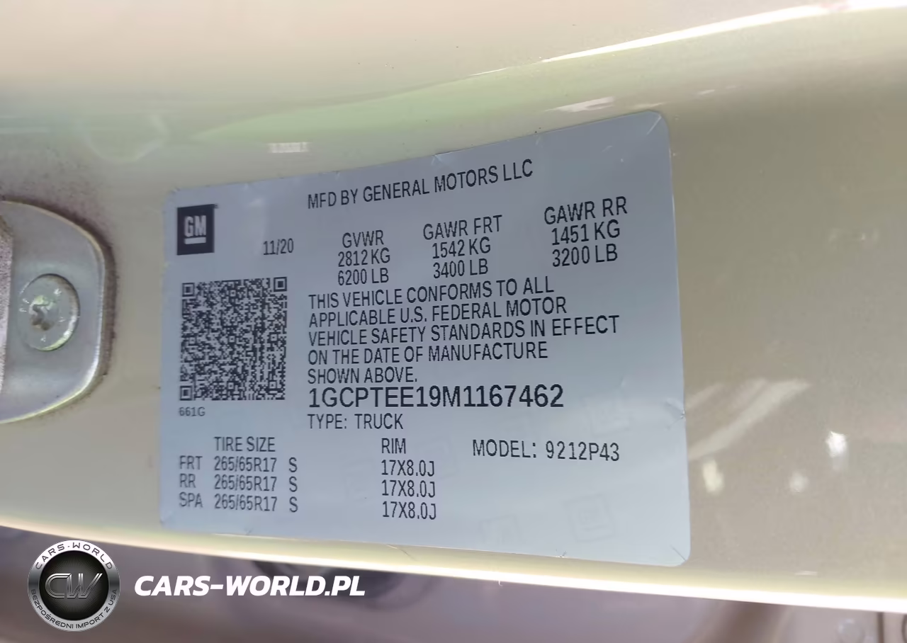 2021 Chevrolet Colorado 4Wd Short Box Zr2 VIN:1GCPTEE19M1167462 - 9