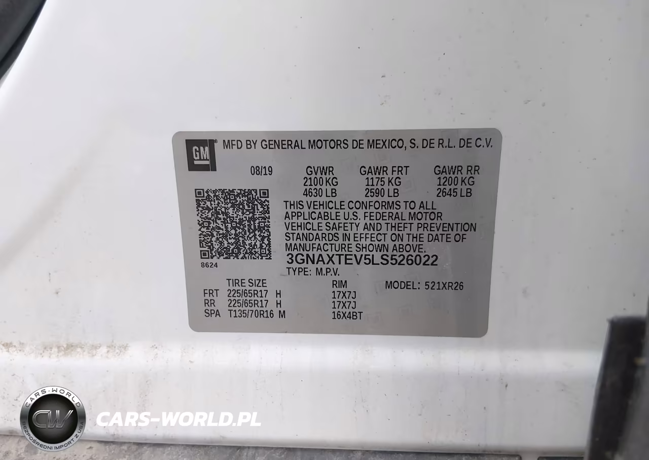 2020 Chevrolet Equinox Awd 2Fl VIN:3GNAXTEV5LS526022 - 9