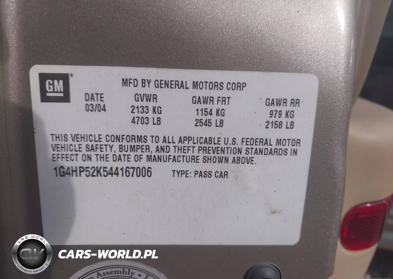 2004 Buick Lesabre Custom VIN:1G4HP52K544167006 - 9