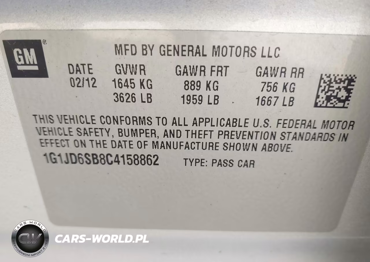 2012 Chevrolet Sonic 1Lt VIN:1G1JD6SB8C4158862 - 9