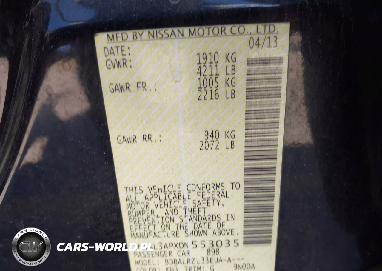 2013 Nissan Altima 2.5 S VIN:1N4AL3APXDN553035 - 9
