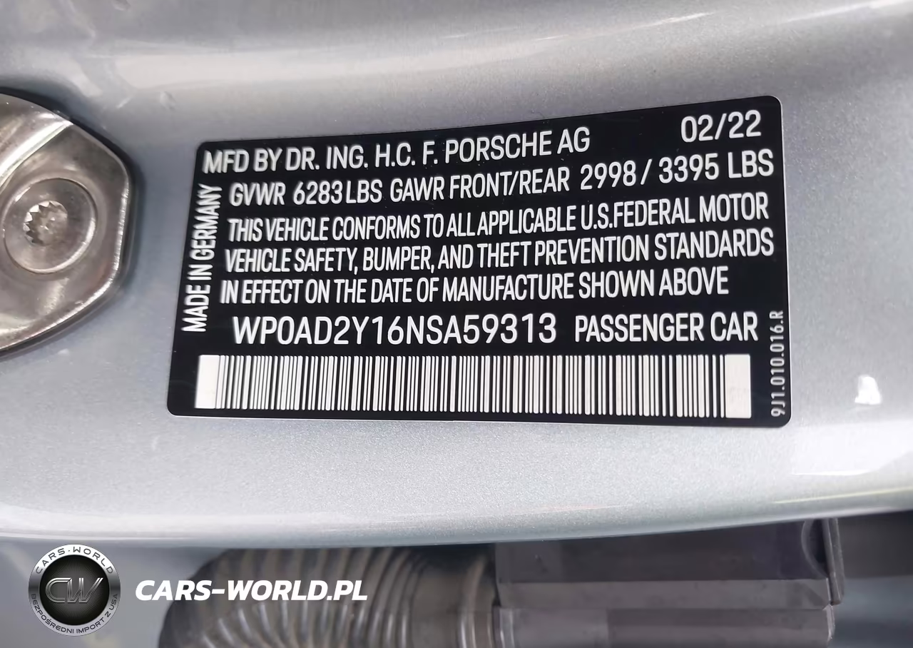 2022 Porsche Taycan Gts VIN:WP0AD2Y16NSA59313 - 9