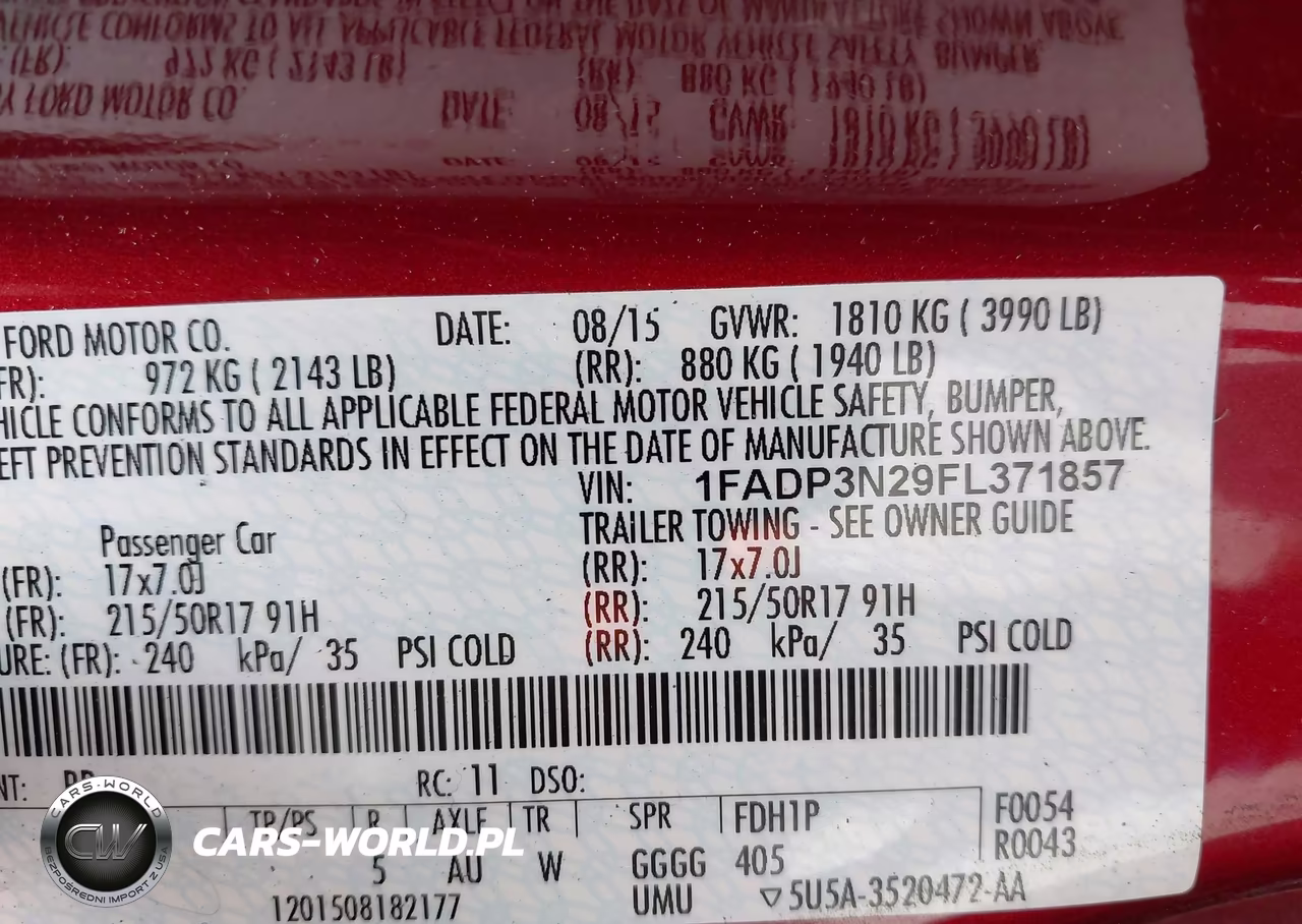 2015 Ford Focus Titanium VIN:1FADP3N29FL371857 - 9