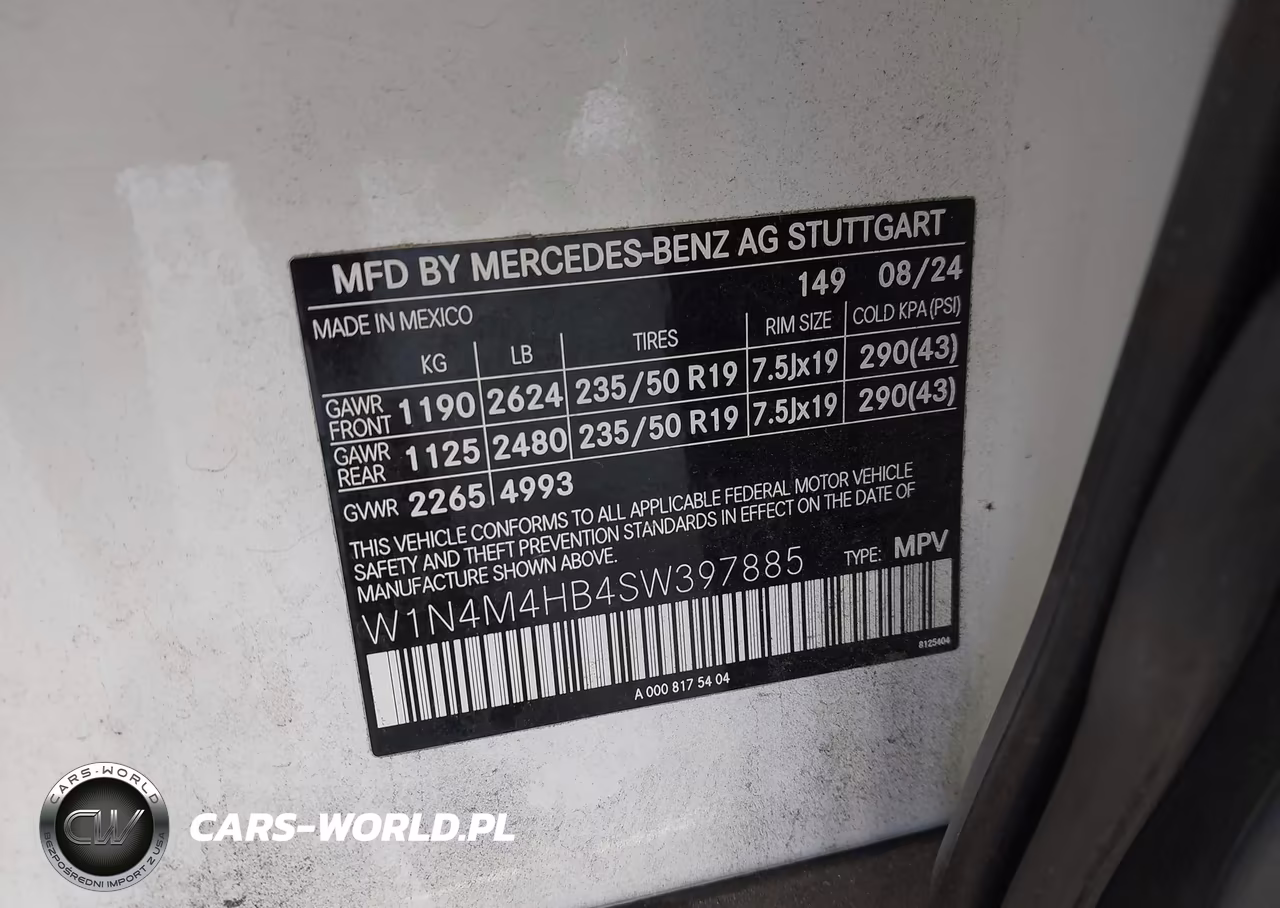 2025 Mercedes-Benz Glb 250 4Matic VIN:W1N4M4HB4SW397885 - 9