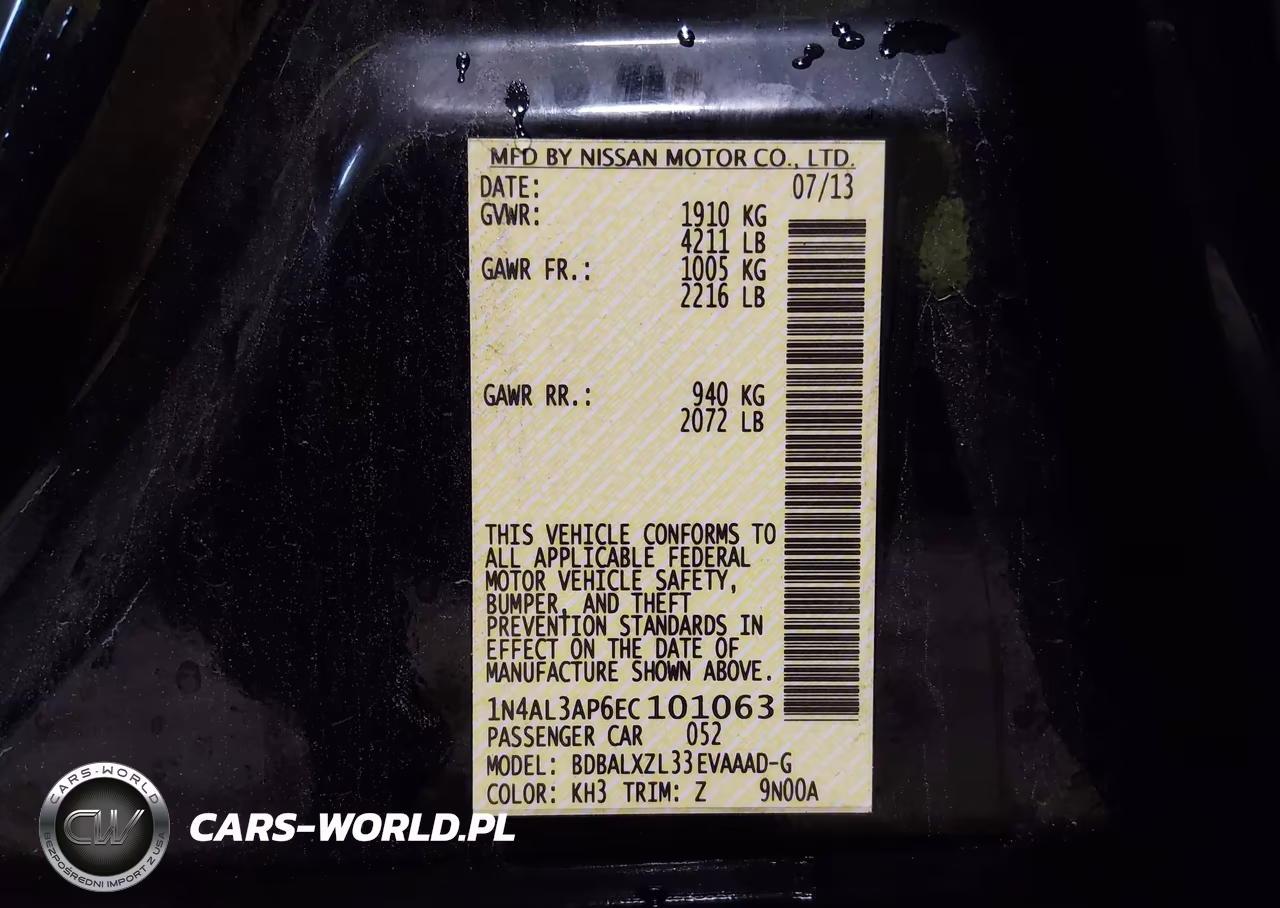 2014 Nissan Altima 2.5 Sl VIN:1N4AL3AP6EC101063 - 9