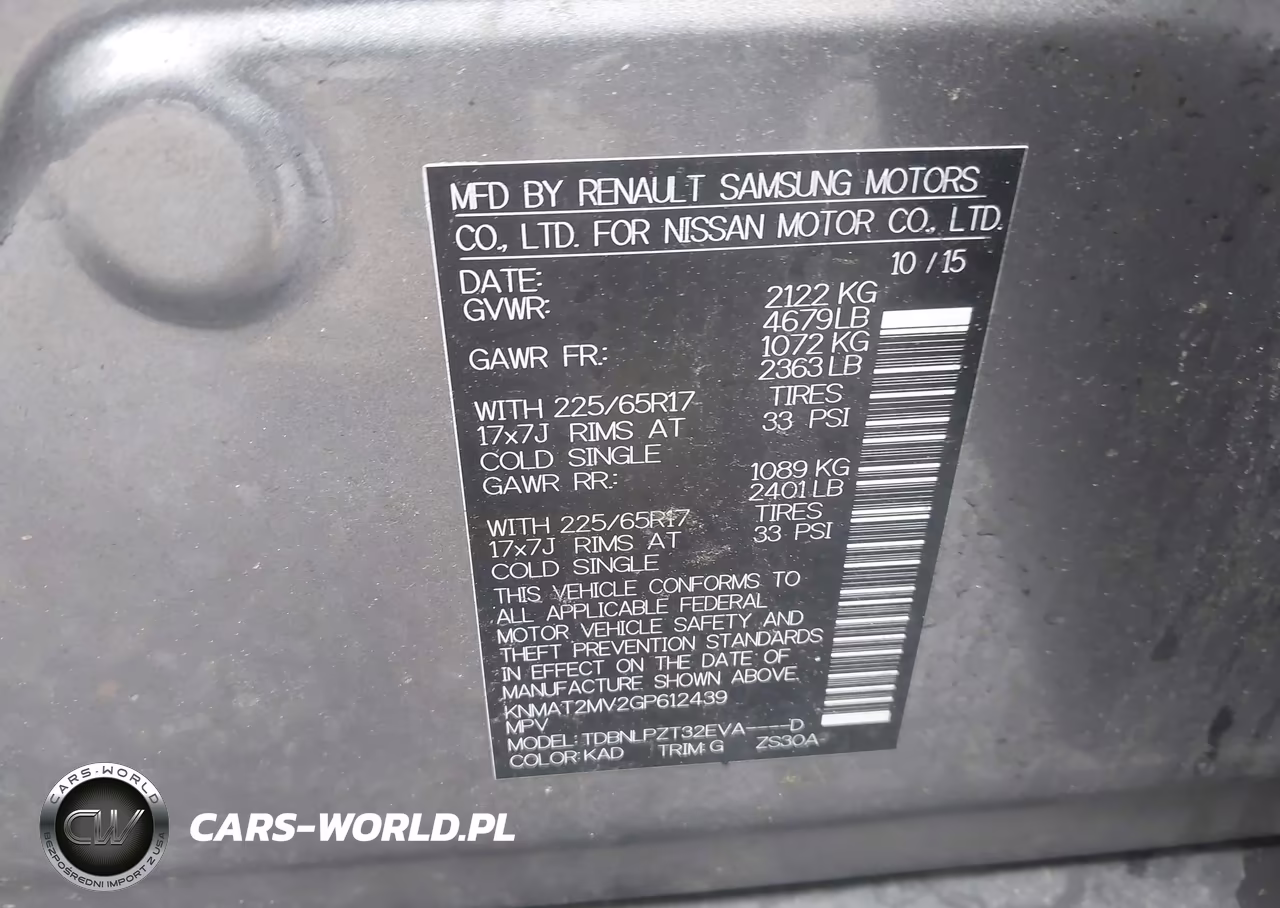 2016 Nissan Rogue S VIN:KNMAT2MV2GP612439 - 9