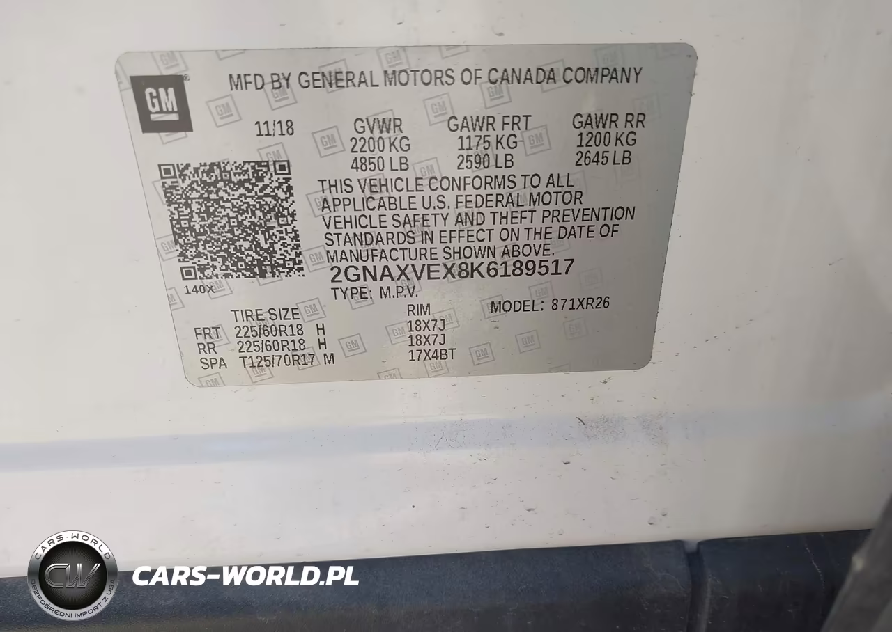 2019 Chevrolet Equinox Lt VIN:2GNAXVEX8K6189517 - 9
