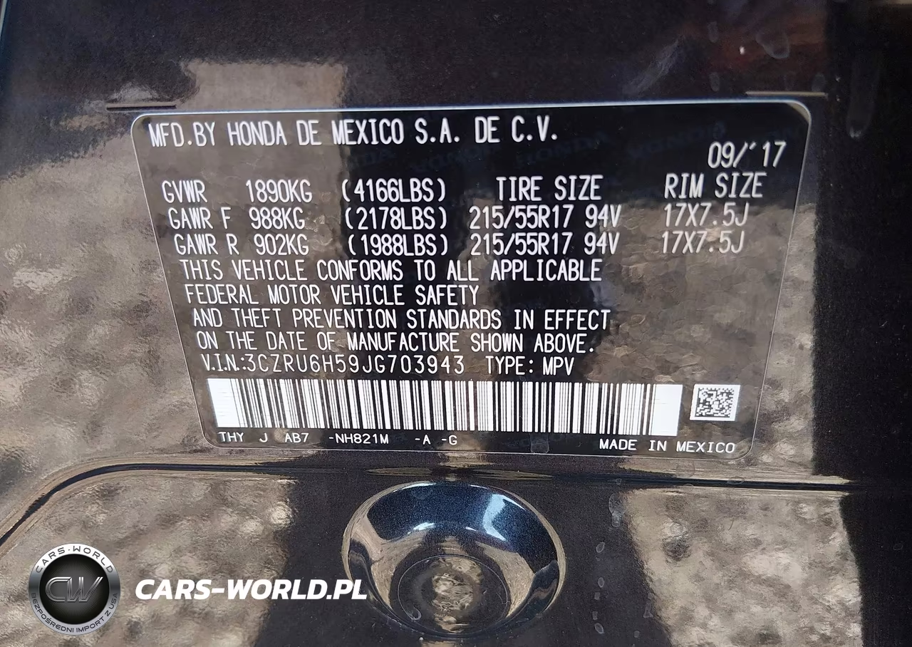 2018 Honda Hr-V Ex VIN:3CZRU6H59JG703943 - 9