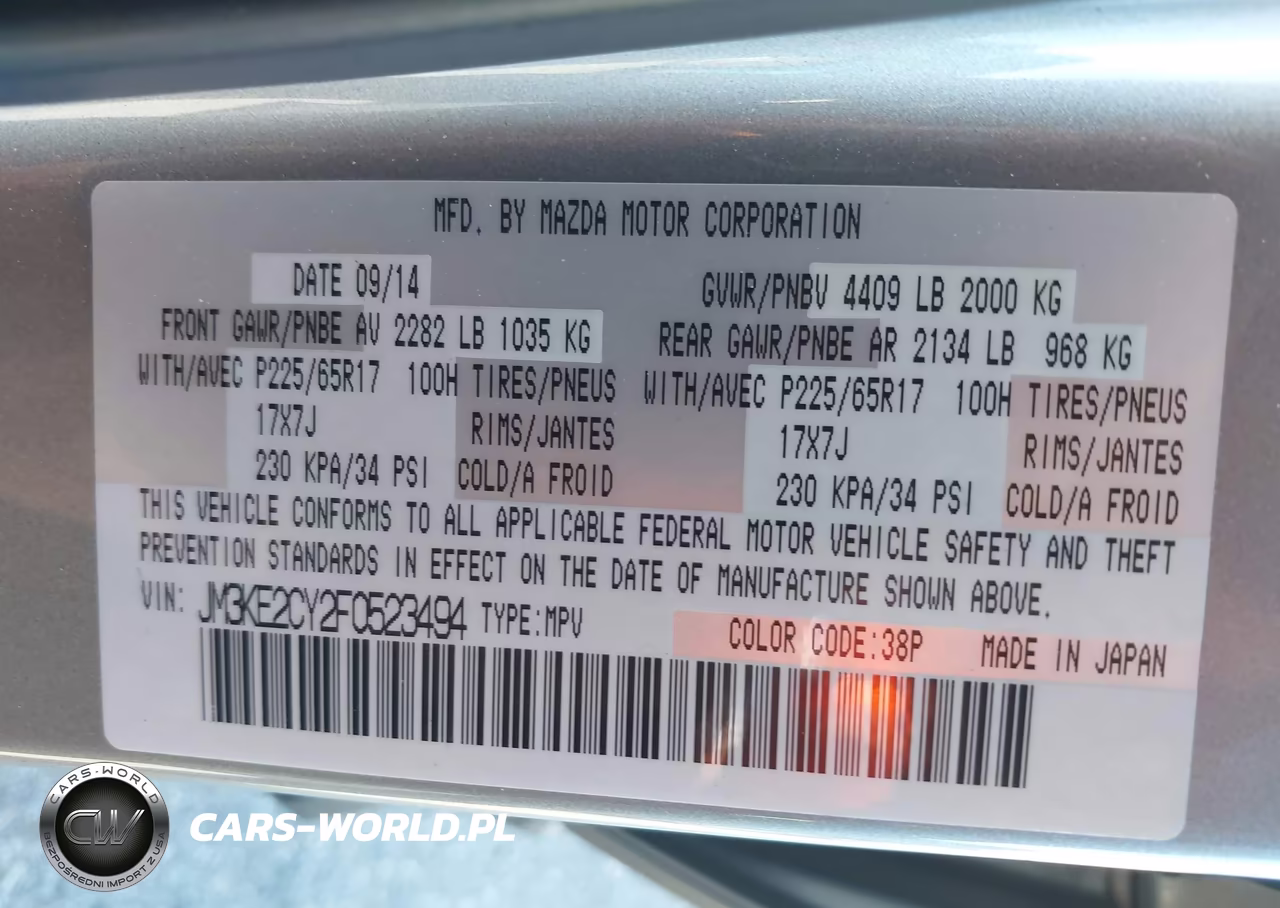 2015 Mazda Cx-5 Touring VIN:JM3KE2CY2F0523494 - 9