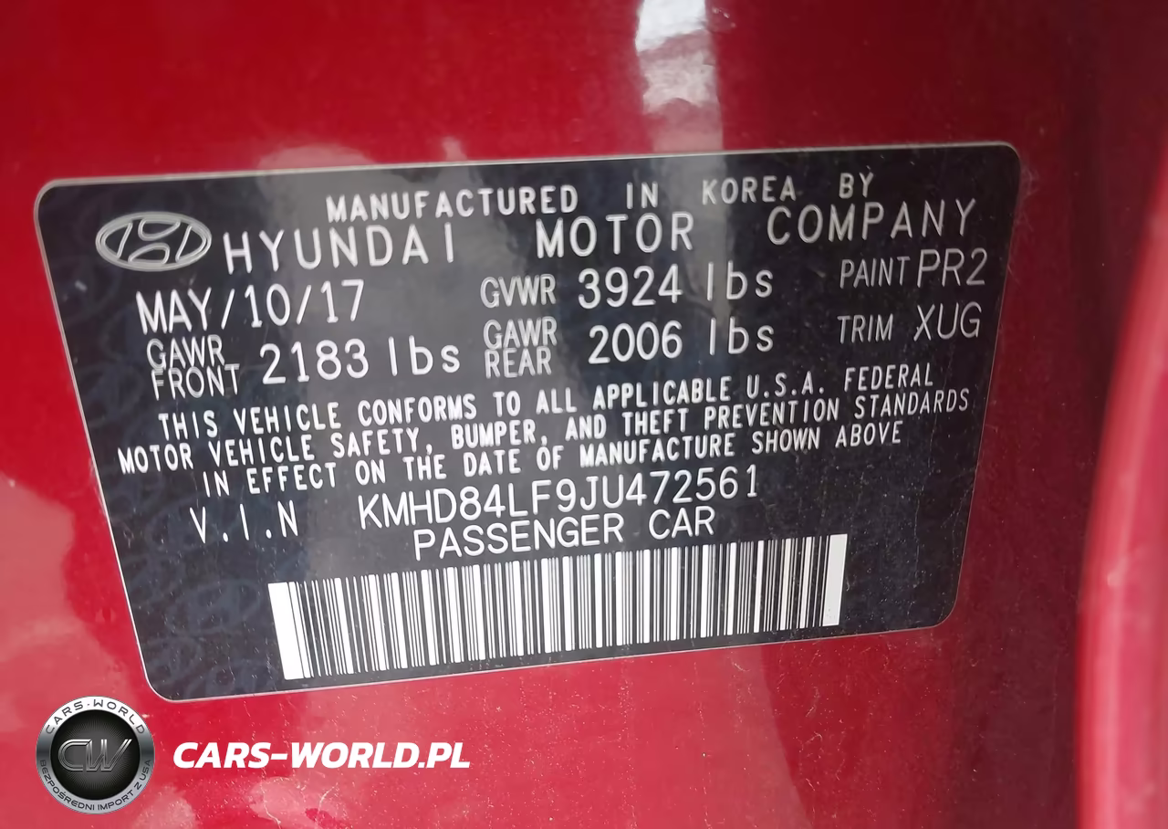 2018 Hyundai Elantra Value Edition VIN:KMHD84LF9JU472561 - 9