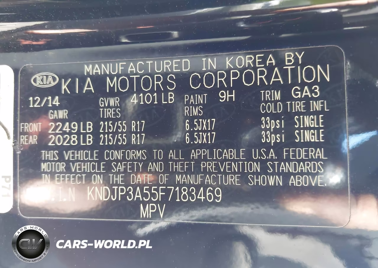 2015 Kia Soul + VIN:KNDJP3A55F7183469 - 9