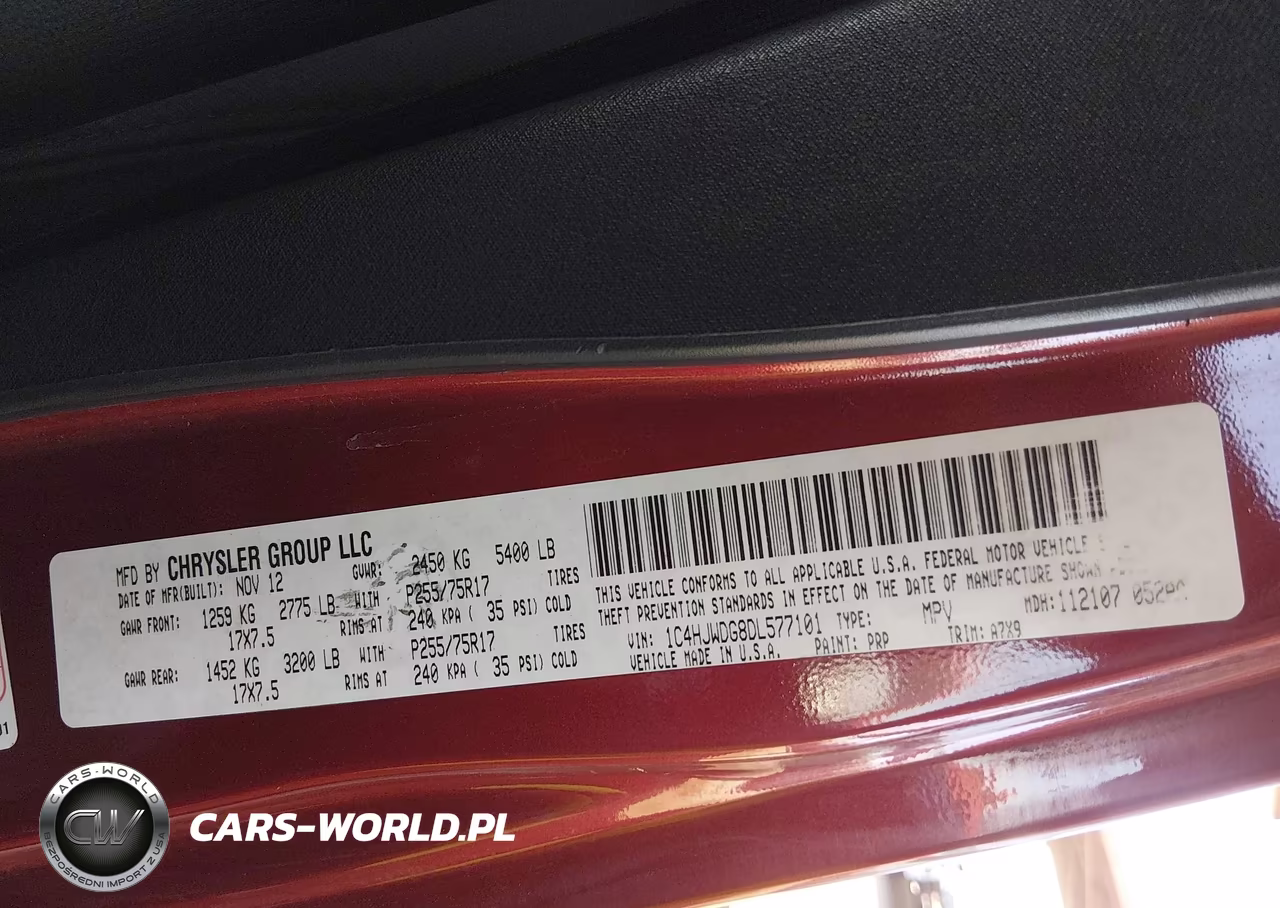 2013 Jeep Wrangler Unlimited Sport VIN:1C4HJWDG8DL577101 - 9