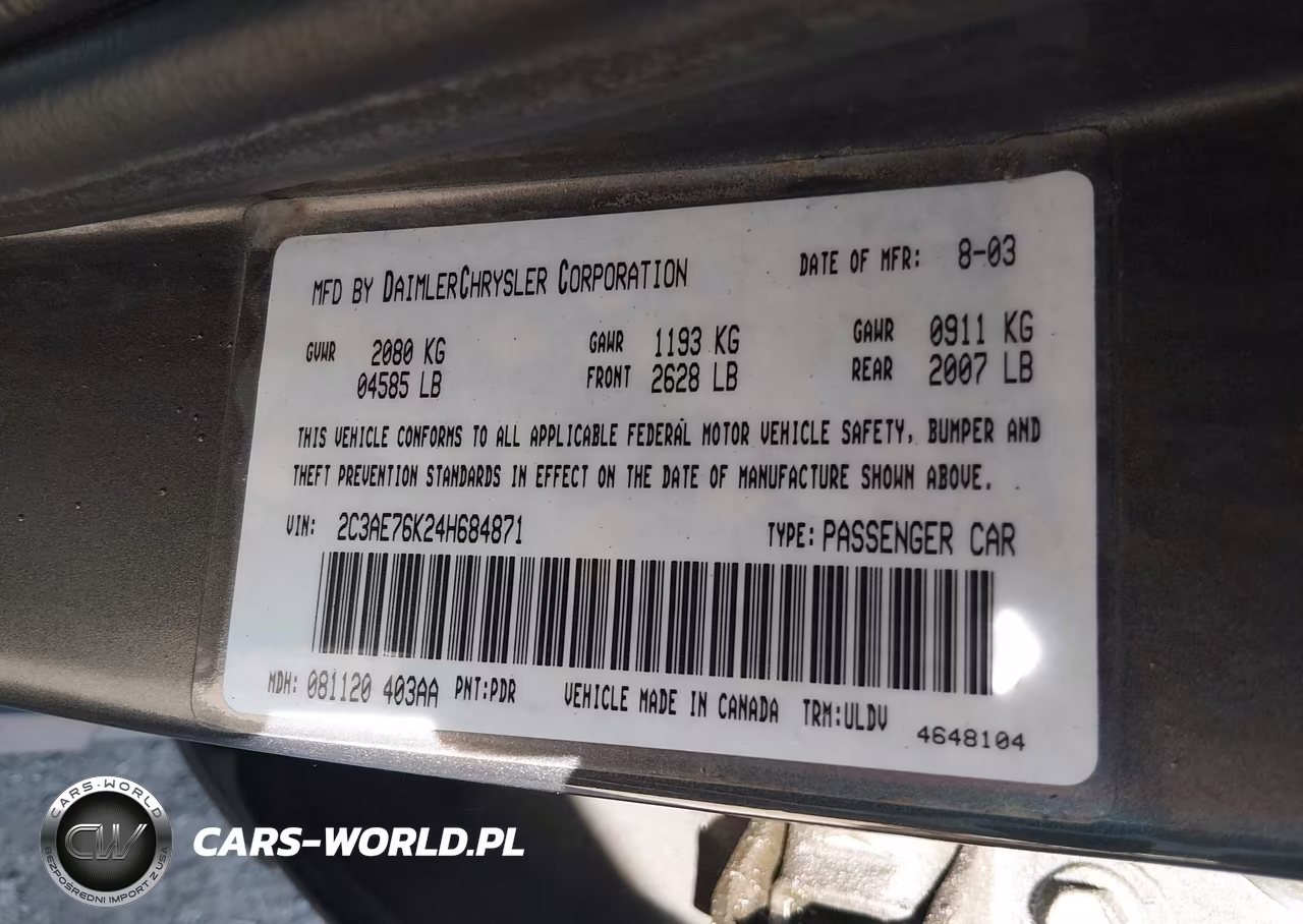 2004 Chrysler 300M Special VIN:2C3AE76K24H684871 - 9