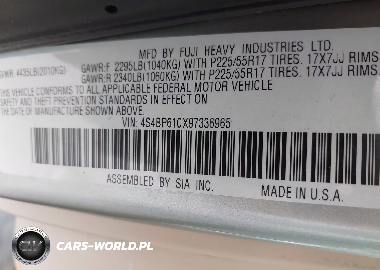 2009 Subaru Outback 2.5I VIN:4S4BP61CX97336965 - 9