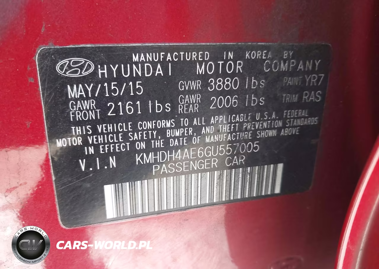 2016 Hyundai Elantra Se VIN:KMHDH4AE6GU557005 - 9