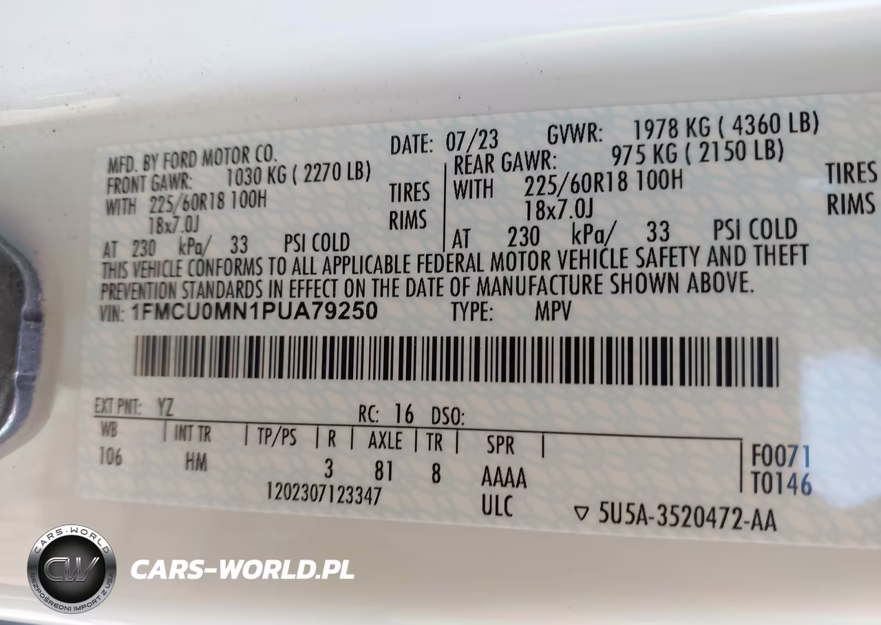 2023 Ford Escape St-Line VIN:1FMCU0MN1PUA79250 - 9