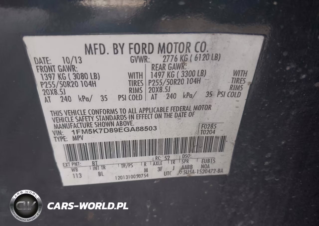 2014 Ford Explorer Xlt VIN:1FM5K7D89EGA88503 - 9