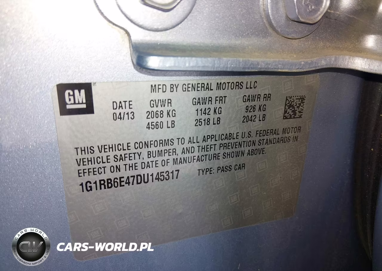 2013 Chevrolet Volt VIN:1G1RB6E47DU145317 - 9